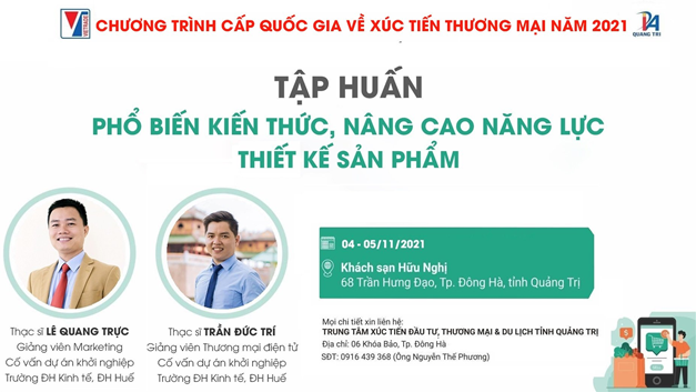 Mời tham gia Lớp tập huấn Xúc tiến Thương mại năm 2021
