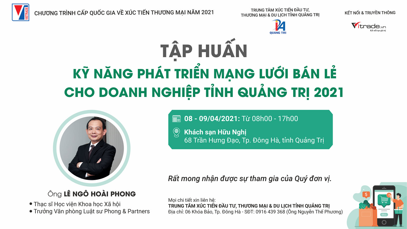 Thư mời tham gia chương trình tập huấn về kỹ năng phát triển mạng lưới bán lẻ