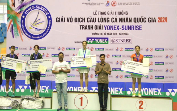 Bế mạc Giải vô địch Cầu lông cá nhân quốc gia năm 2024