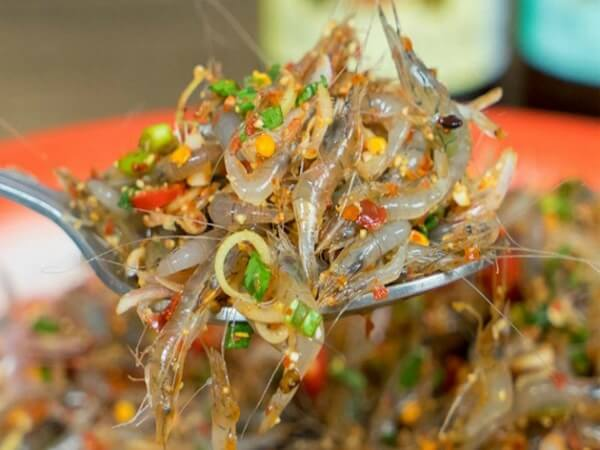 Gỏi tép nhảy bàu Trạng