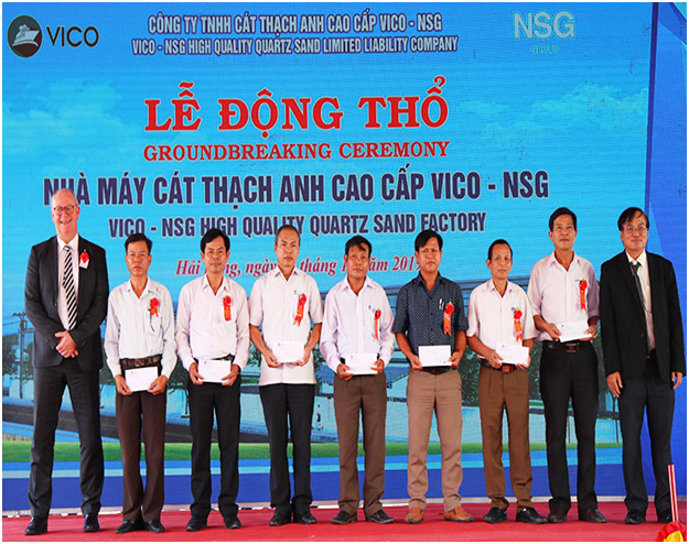 Lễ động thổ nhà máy cát thạch anh cao cấp VICO - NSG