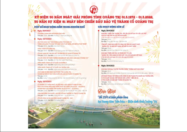 [Infographic] Quảng Trị tổ chức hoạt động kỷ niệm các ngày lễ lớn năm 2022